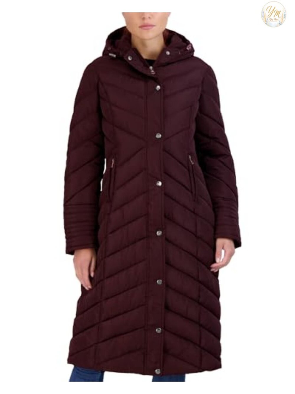 Women's Long Quilted Puffer Coat Hooded Winter Parka Maxi Jacket